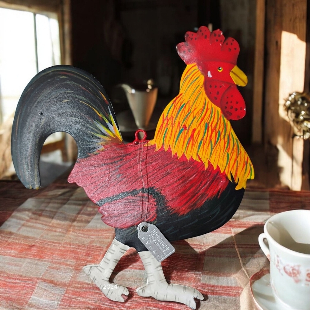 Hanging Metal Rooster Vintage Rare Collectible. - Picture 3 of 6